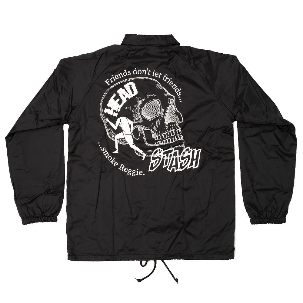 Black Unisex Adult Windbreaker Back