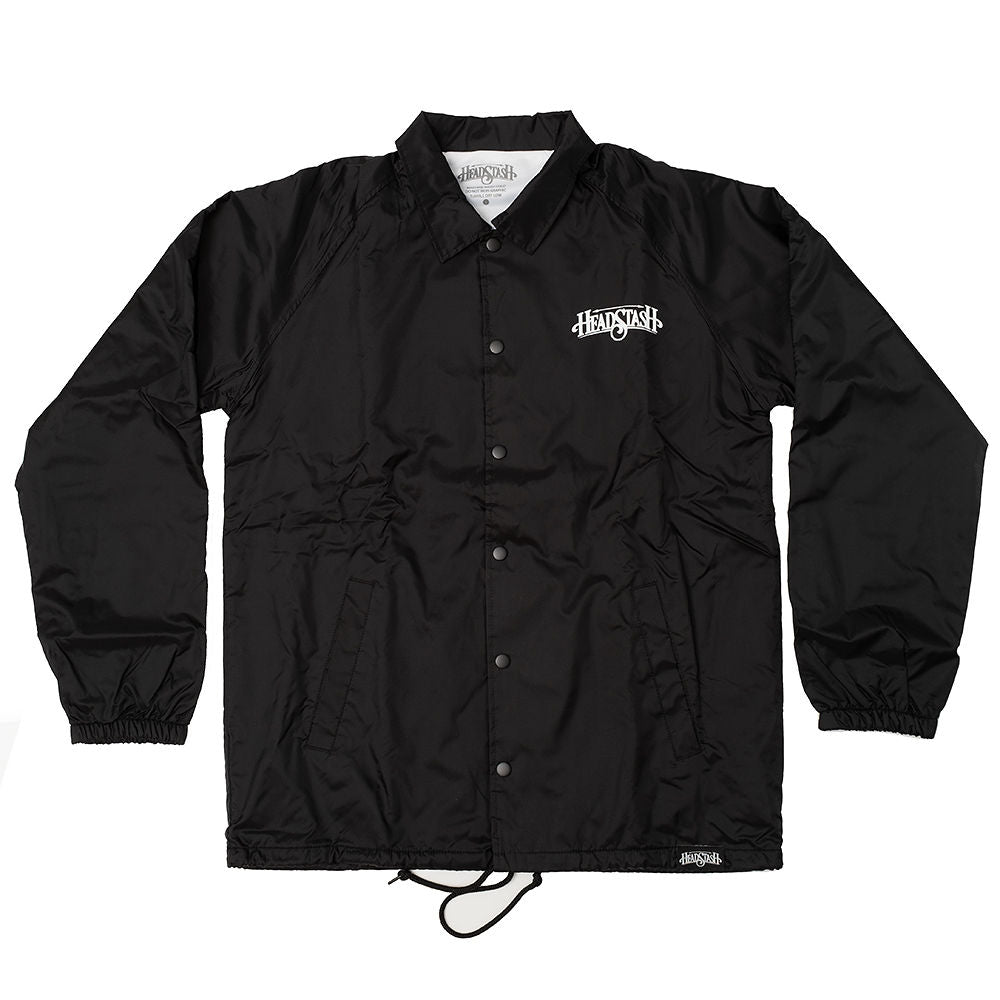 Black Unisex Adult Windbreaker Front