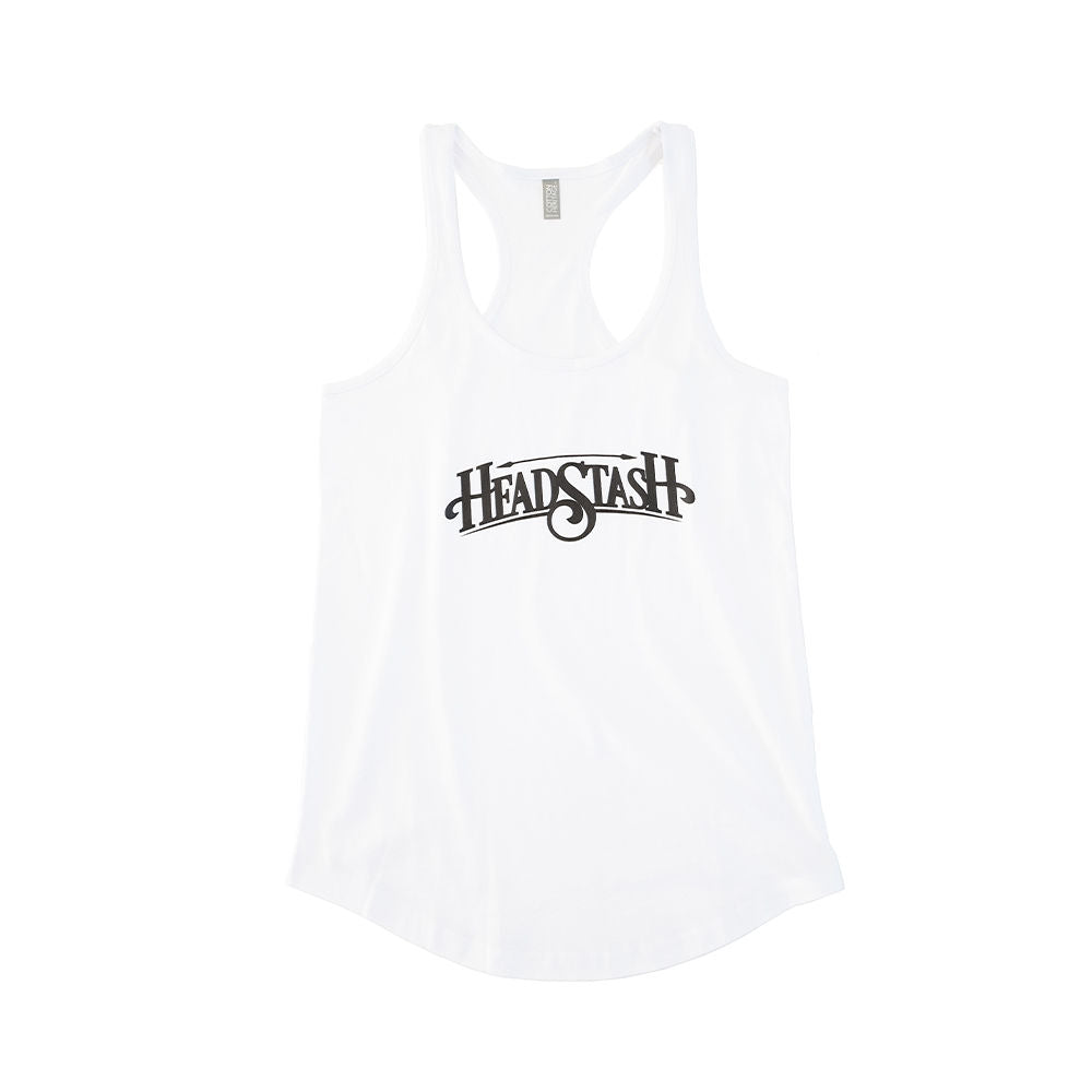 White Ladies Adult Racer Tank Top